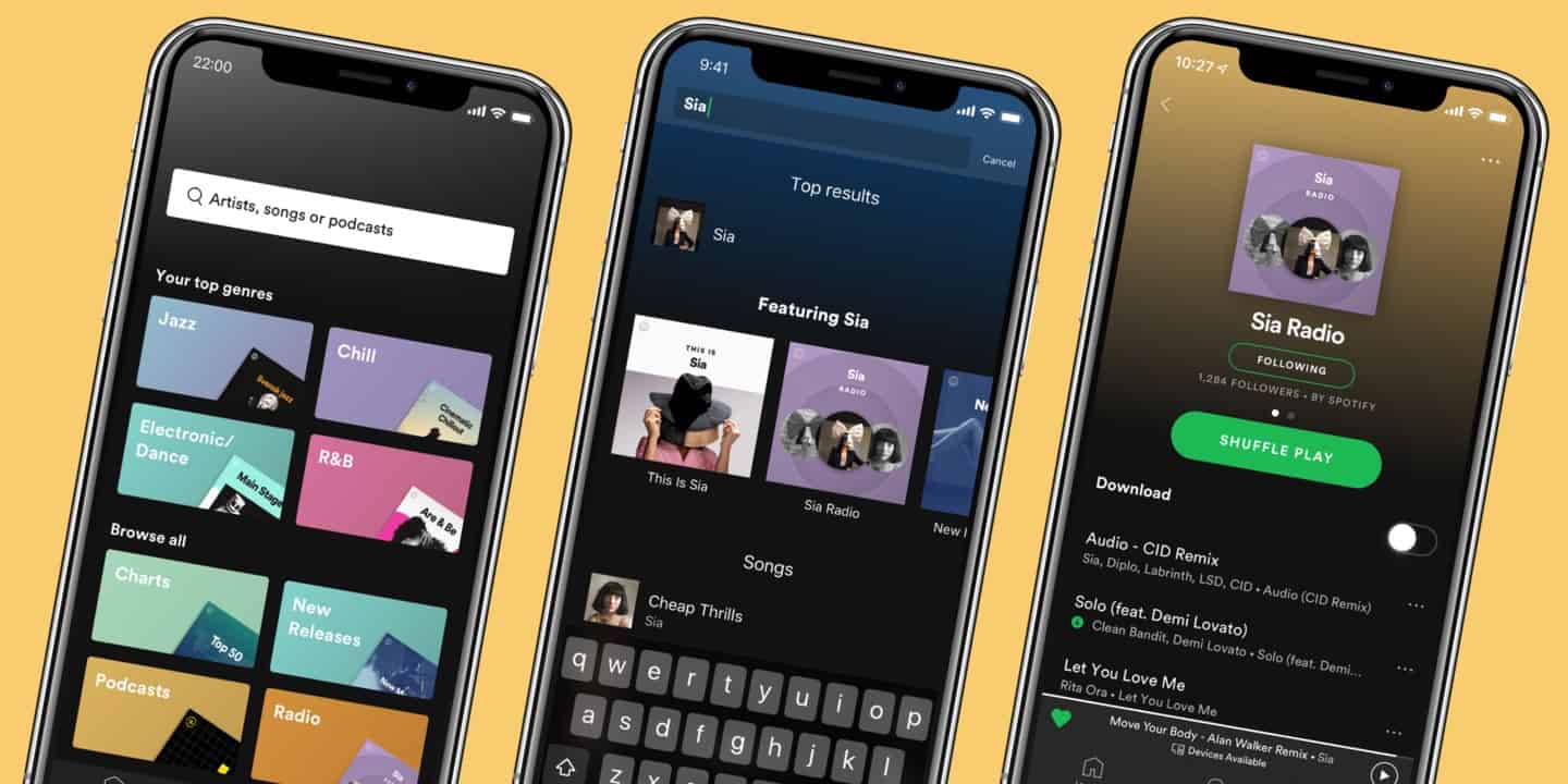 Spotify sur iOS