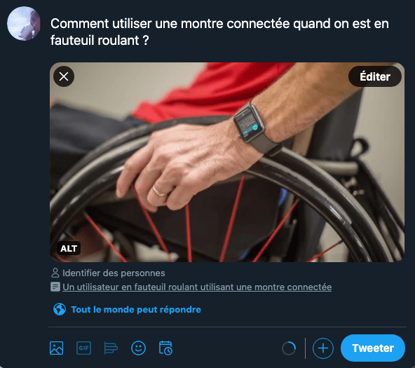 Vous pouvez ajouter une légende à une photo sur Twitter pour aider les malvoyants