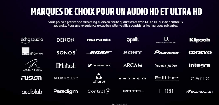Amazon Music HD partenaires