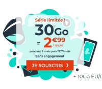 forfait cdiscount mobile 30 Go + 10 go septembre 2020