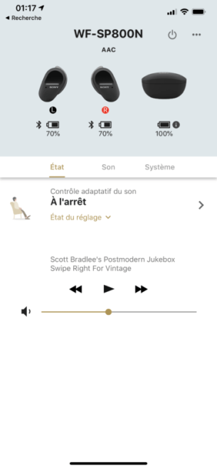 L'application Headphone Connect de Sony