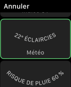 Apple Watch watchOS 7 cadran complication