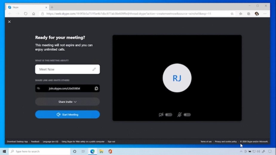 Microsoft Windows 10 Skype meeting join now (2)