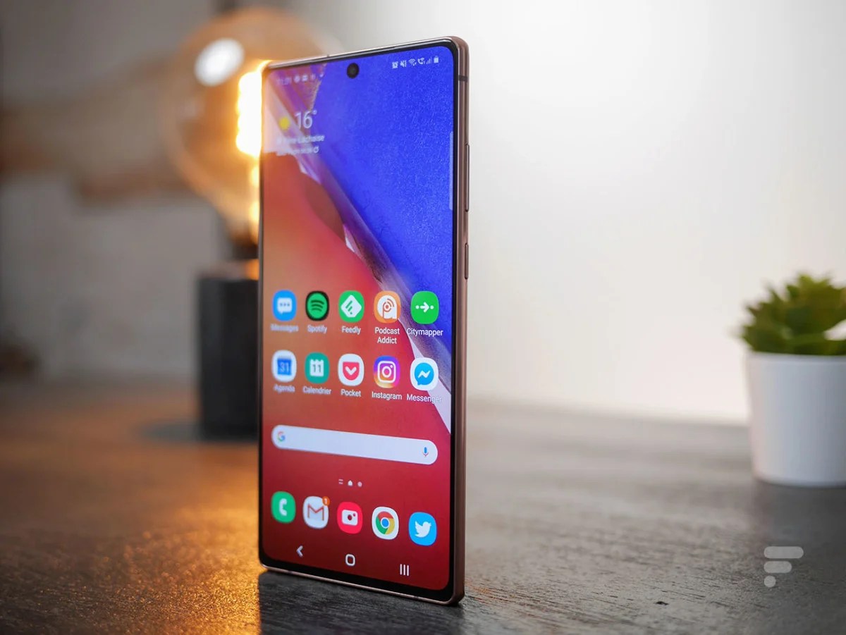 L'écran du Samsung Galaxy Note 20