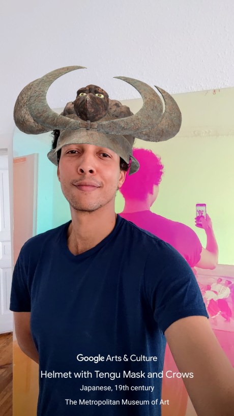 Art Filters Google Arts & culture casque samourai