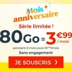 Ce forfait mobile en série limitée inclut 80 Go de 4G pour 3,99 €/mois Ce forfait mobile en série limitée inclut 80 Go de 4G pour 3,99 €/mois