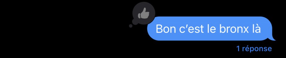 Apple Messages groupe réponses liste