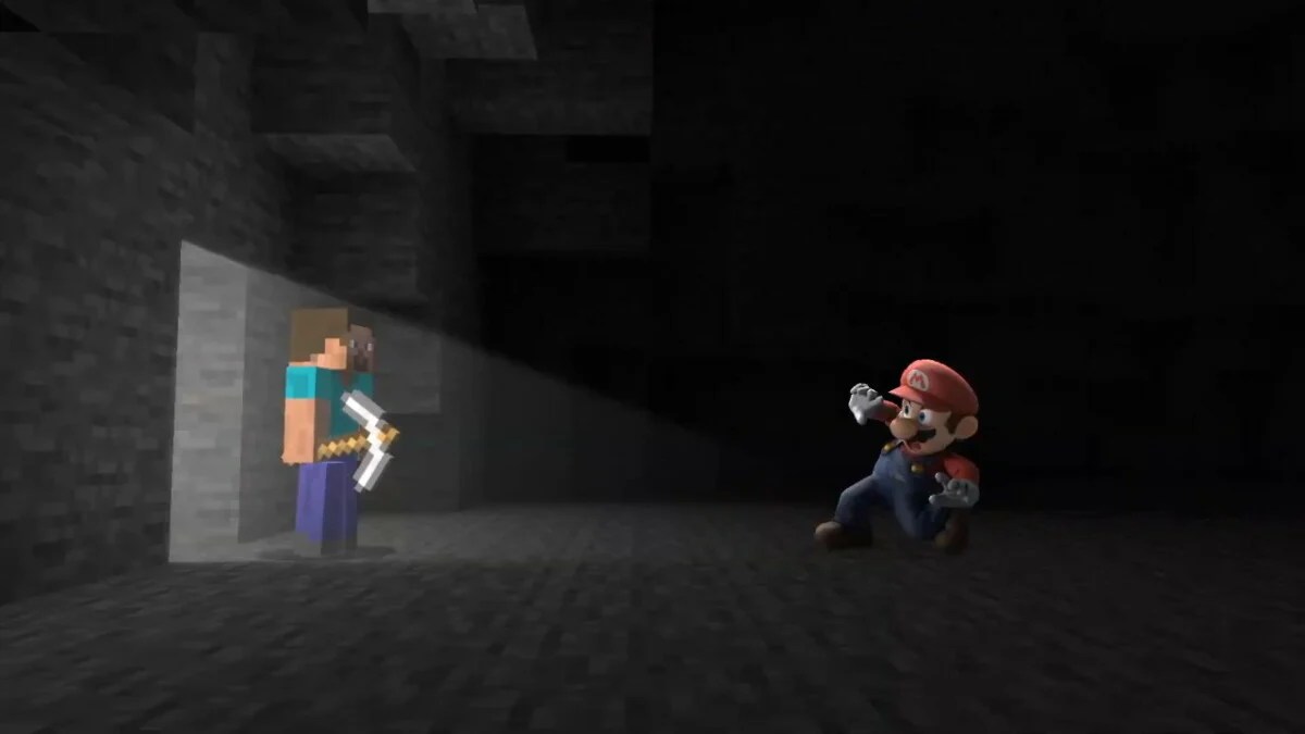 Minecraft Steve Smash Bros