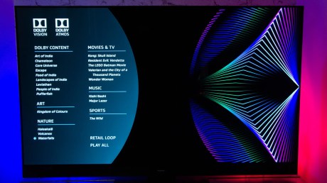 Le contenu du Blu-ray de demo Dobly Vision et Dolby Atmos