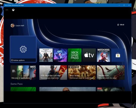 L'interface Xbox Series X depuis Windows 10 // Source : Frandroid