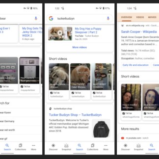 Google teste un carrousel de vidéos courtes issues d’Instagram et Tiktok