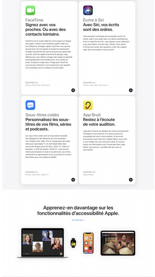 Apple accessibilité site