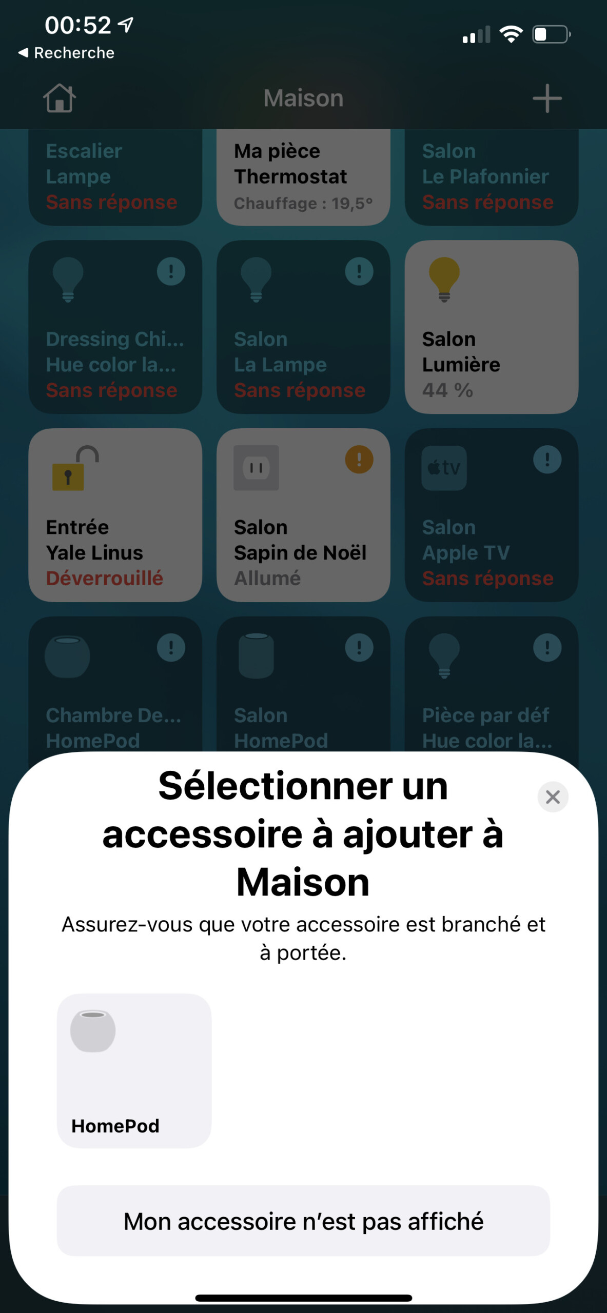 Apple HomePod mini configuration app Maison