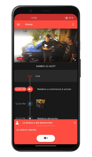 Netatmo Caméra Extérieure Intelligente avec Sirène - Application - Sirène (3)