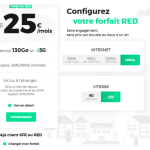 RED : SFR lance un forfait 5G sans engagement à 25 euros par mois pour 130 Go