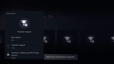 Playstation trophees masques PS5 activites