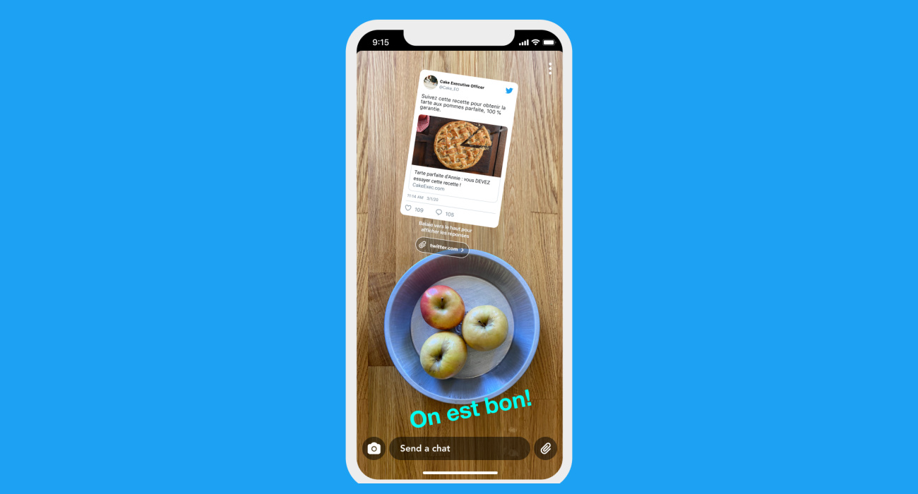 Vous pouvez désormais partager vos tweets sur Snapchat
