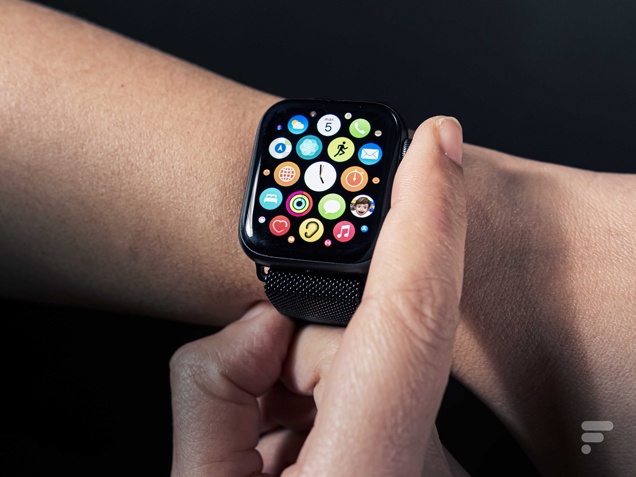 L'interface de l'Apple Watch SE