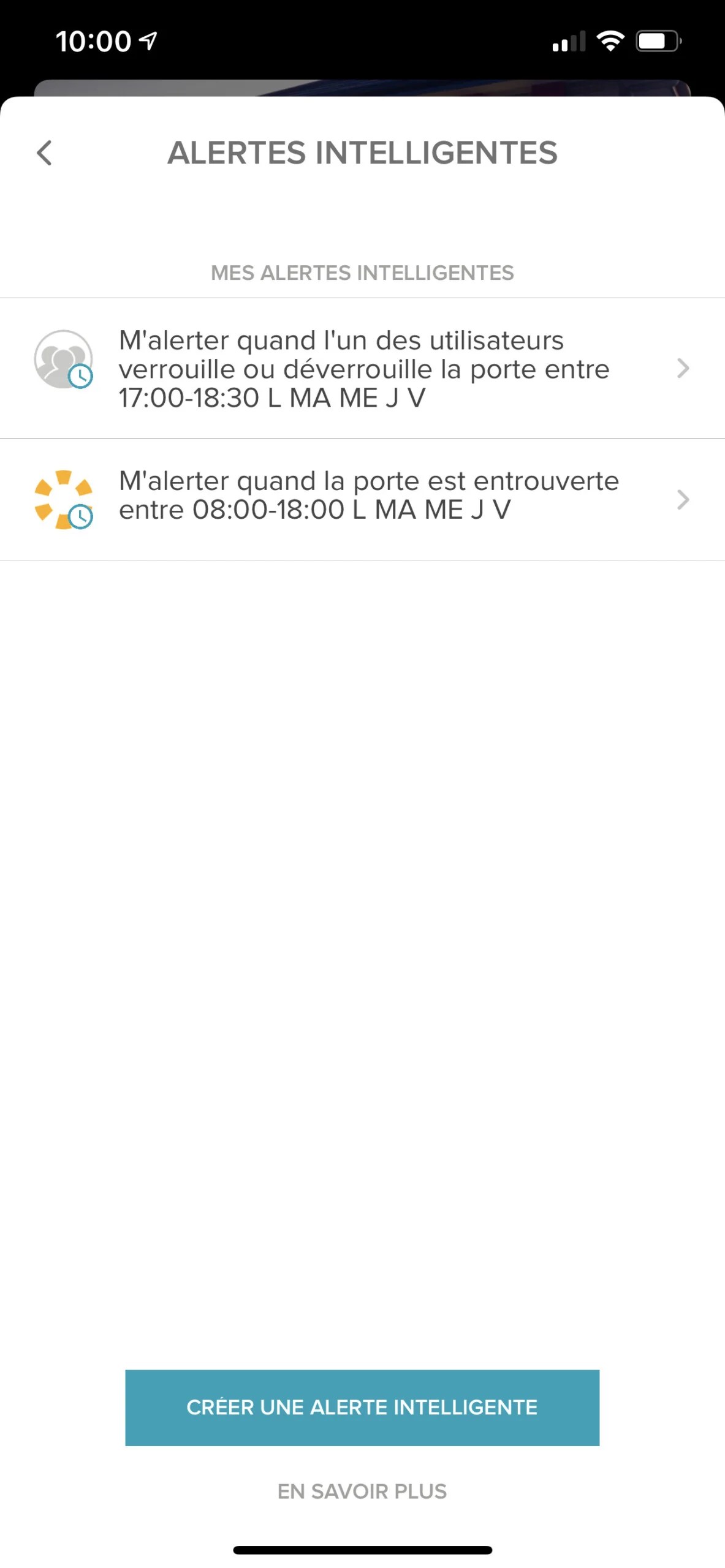 Yale Access app serrure connectée notification alerte