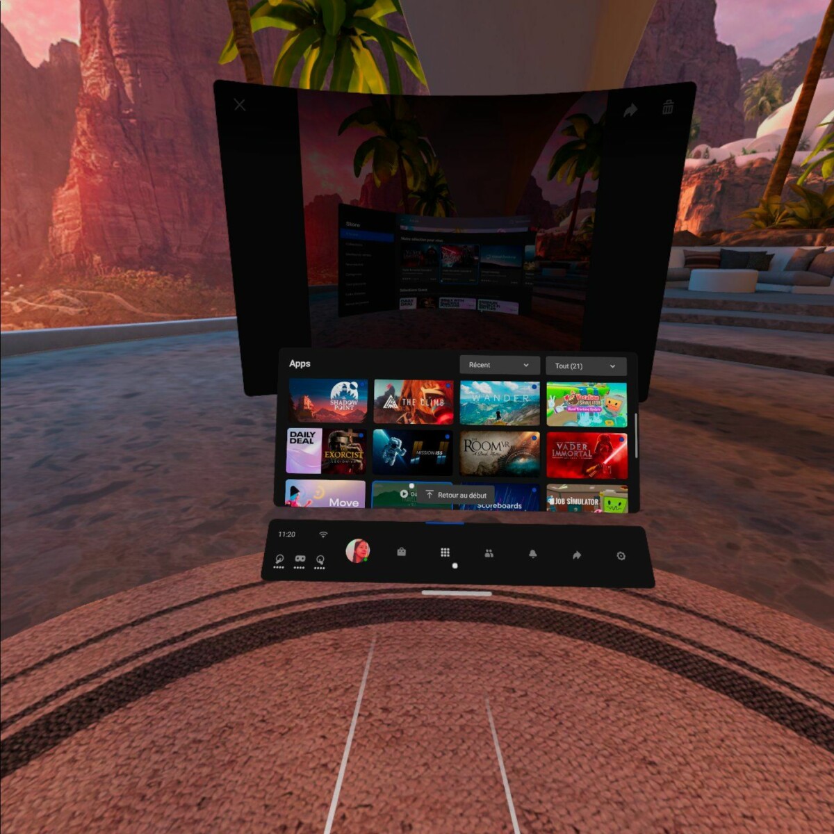 oculus quest 2 interface menu