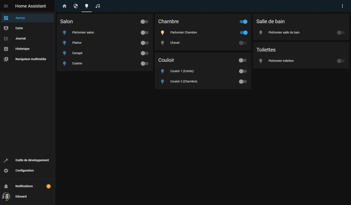 Philips Hue dans Home Assistant