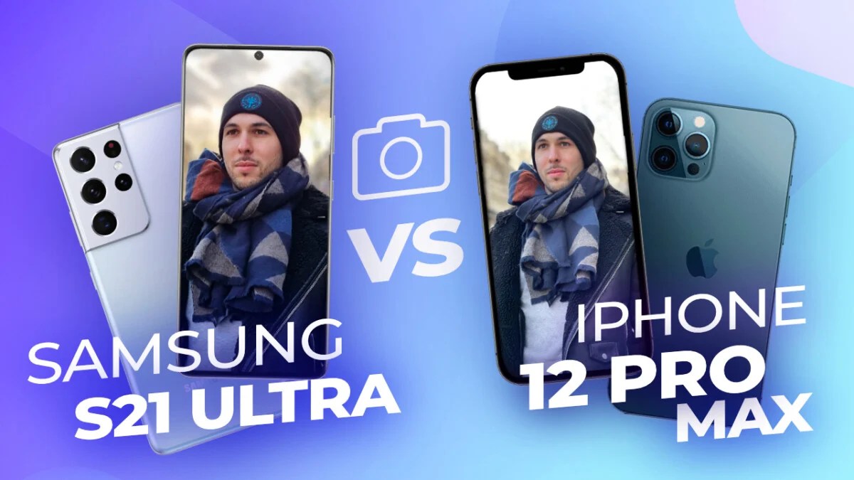 Samsung Galaxy S21 Ultra vs iPhone 12 Pro Max en photo
