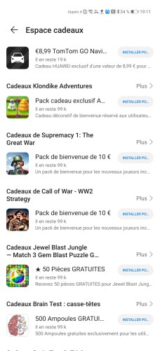 Huawei AppGallery redesign Recommandé
