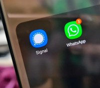 Les applications de messagerie Signal et WhatsApp // Source : Frandroid