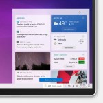 Insider Preview : Windows 10 commence sa mue avec un widget Météo et Actu