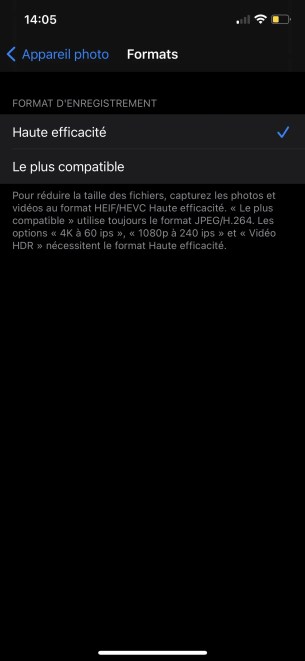 Comment enregistrer les photos en JPEG par défaut sur iOS  03