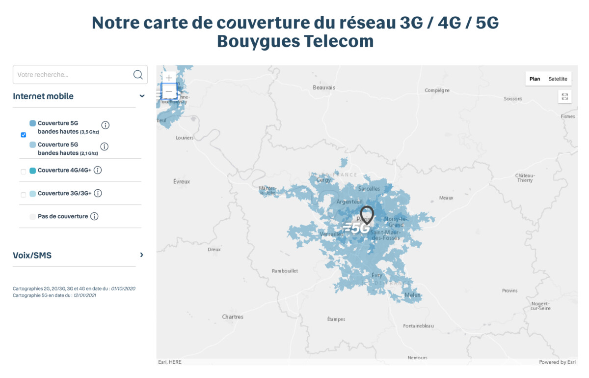 couverture 5G paris bouygues