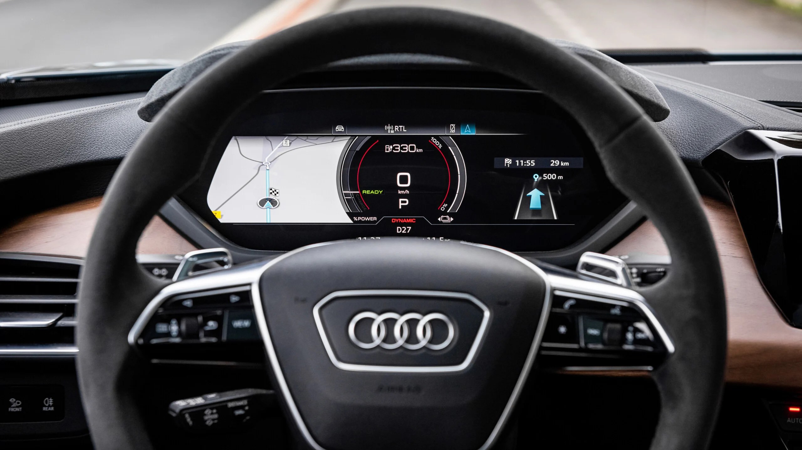 L'intérieur de l'Audi e-tron GT quattro // Source : Marius Hanin pour Frandroid