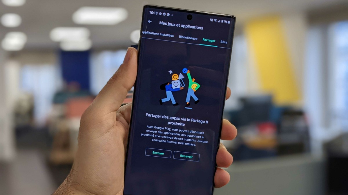 Google Play Store Nearby Sharing