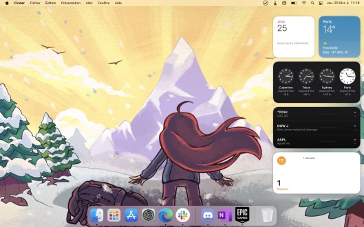 Les widgets iOS sont désormais intégrés à MacOS