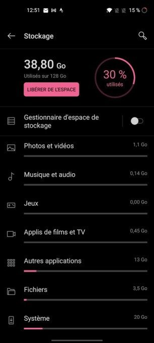 OnePlus Nord N10 - Stockage OxygenOS