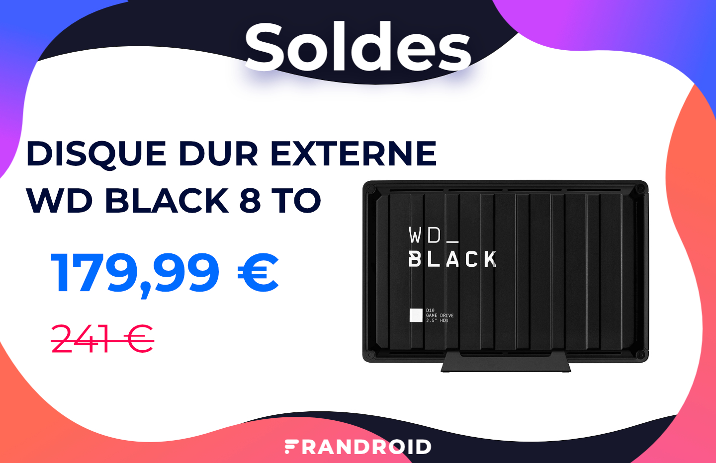 Ce disque externe WD Black 8 To passe sous la barre des 180 euros pendant les soldes