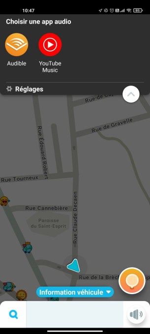 Waze et Audible