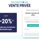 Vente privée : jusqu’à -20 % de remise sur vos factures électricité/gaz Vente privée : jusqu’à -20 % de remise sur vos factures électricité/gaz