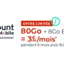 80 Go à 3,99 €/mois, c’est ce que propose ce forfait mobile sans engagement