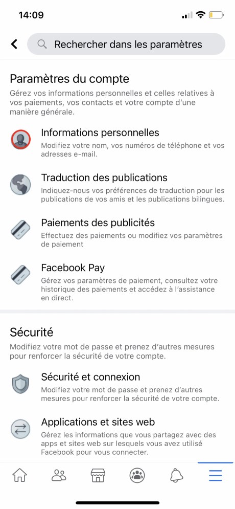 Comment changer son nom sur Facebook de son appli smartphone 03