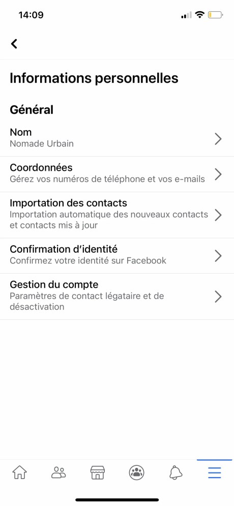 Comment changer son nom sur Facebook de son appli smartphone 04