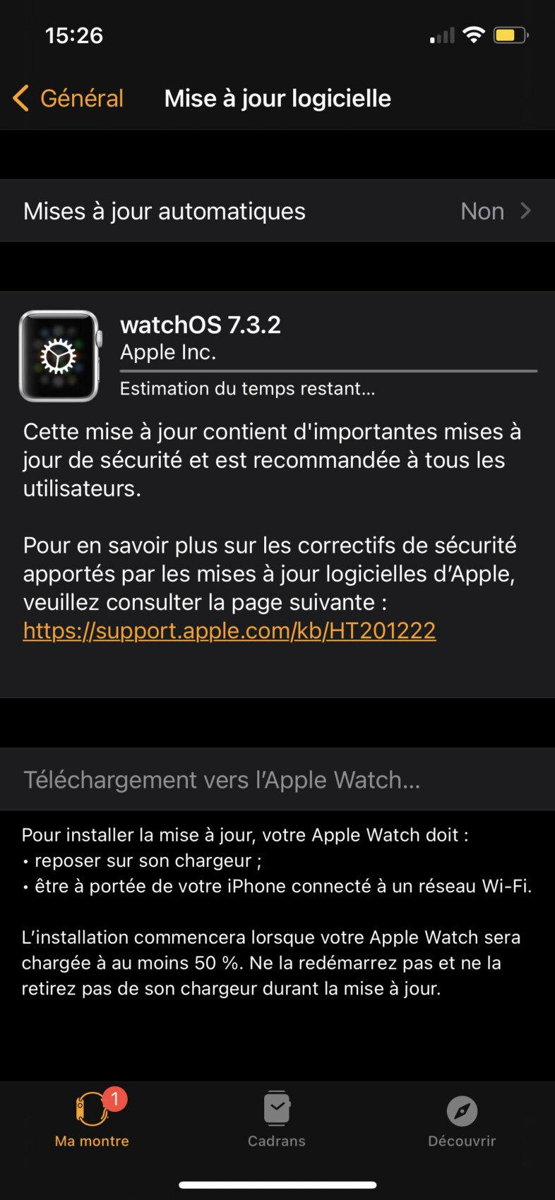 Comment mettre à jour son Apple Watch pour bénéficier de watchOS 9 ?