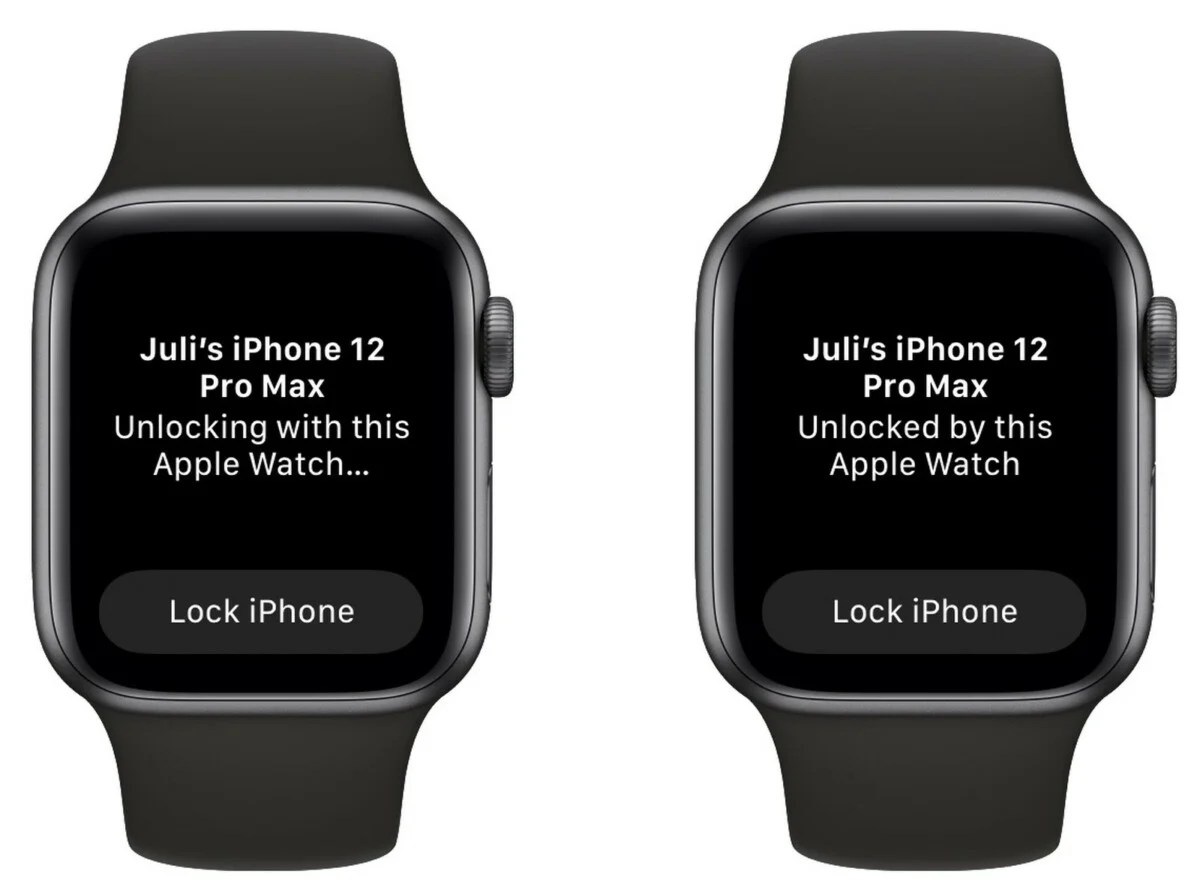 iOS 14.5 - deverrouillage avec Apple Watch