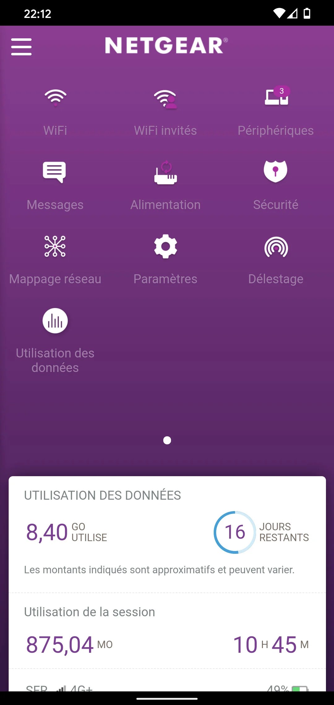 Visiblement conçue avec une solution multiplateforme, l'application Netgear Mobile détonne sur Android comme sur iOS