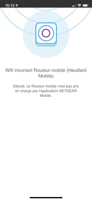 L'application ne trouve pas le routeur auquel l'iPhone est pourtant bien connecté. Un bug signalé depuis plusieurs années, notamment dans les avis négatifs des app stores.