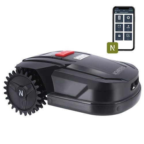 Le robot tondeuse Novarden NRL 250 Connect et son app // Source : Novarden
