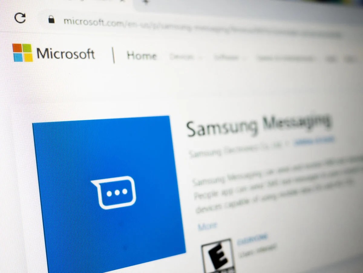 L'application Samsung Messaging sur le Microsoft Store