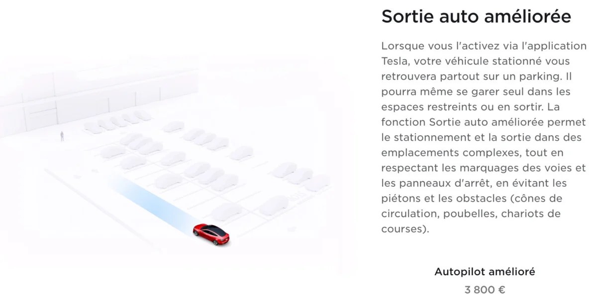 Tesla Sortie Auto Améliorée