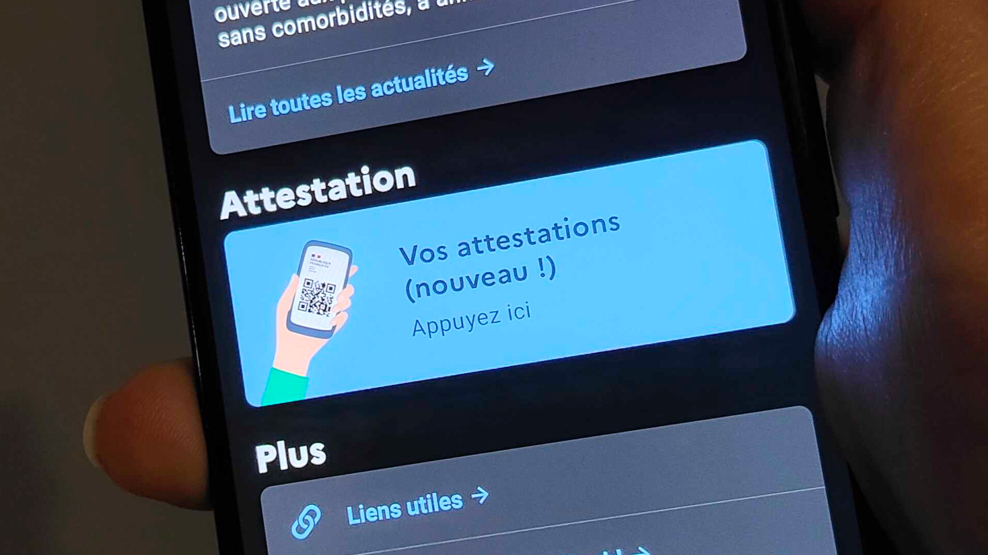 Les nouvelles attestations de déplacement sur TousAntiCovid