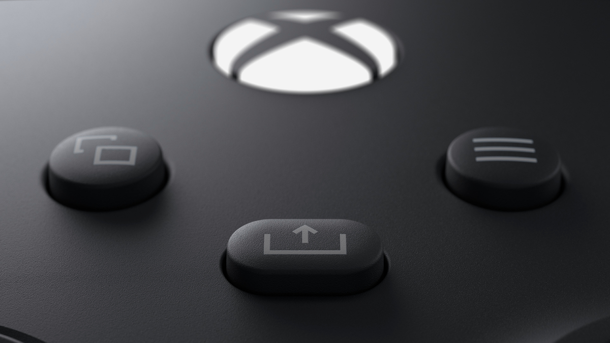 Le bouton share de la manette de Xbox Series X et Series S